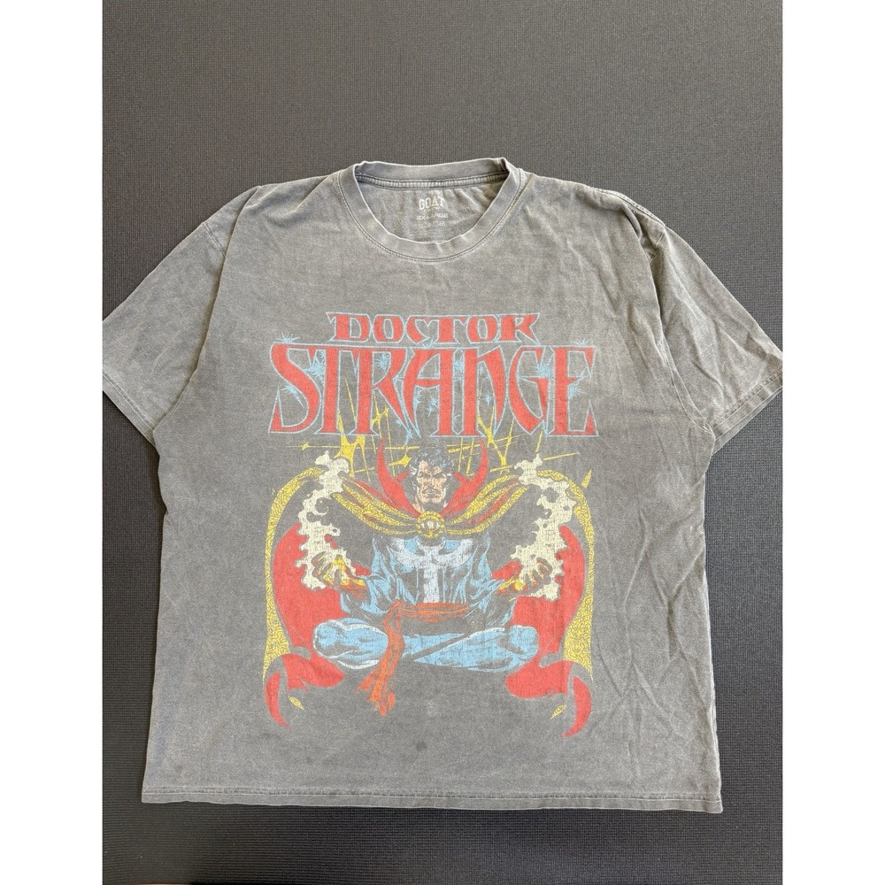 GOAT CREW MARVEL DOCTOR STRANGE OVERSIZED T SHIRT GREY MENS 2XL